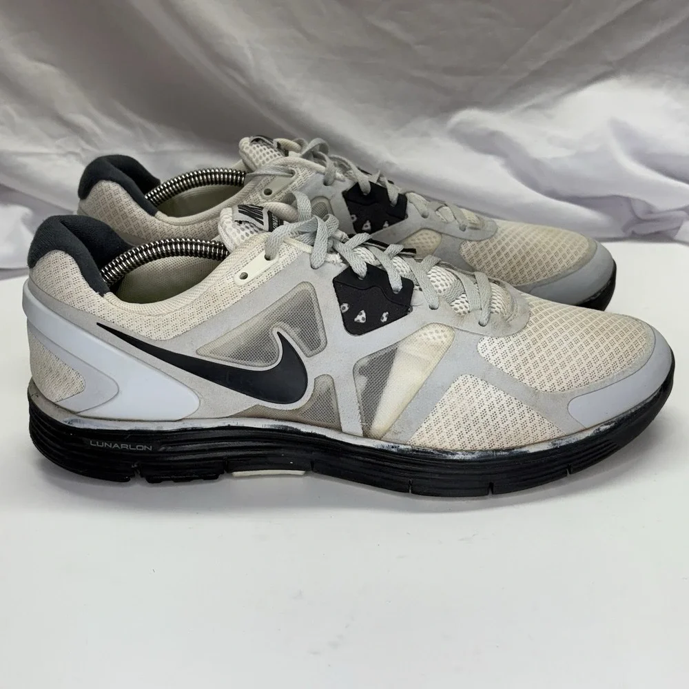 Nike Lunarglide 3 Mens Size 11 White Running Sneakers Shoes 454164-016